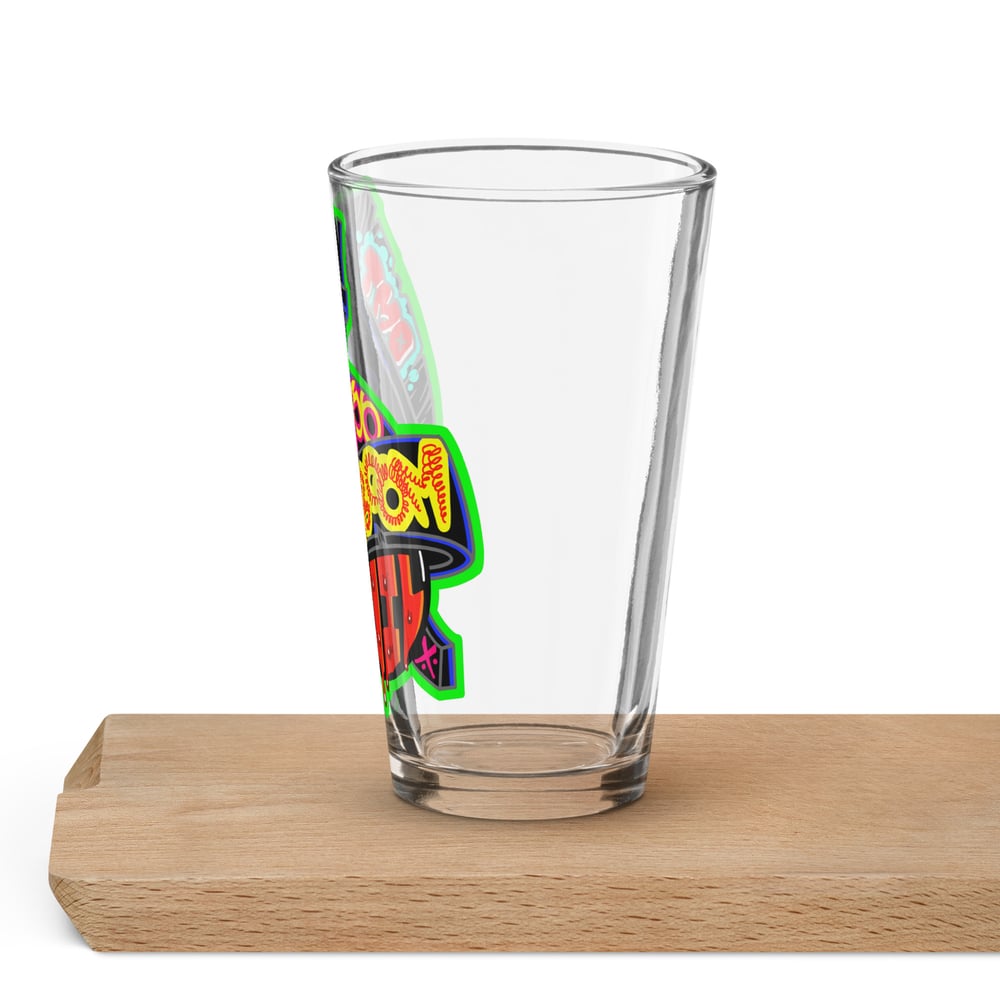 Kaboom Color Variant Shaker pint glass