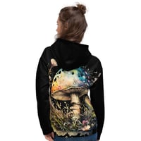 Image 4 of Neon Watercolor Fungus Mycology Mushroom Unisex Hoodie