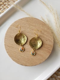 Tiny Flower Brass Earrings 