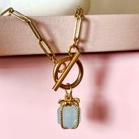 Image 3 of Little Quartz Present on a Paperclip chain