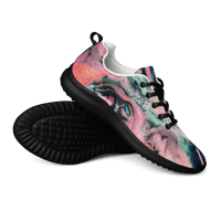 Image 1 of Women’s athletic shoes (Pink and teal marble)
