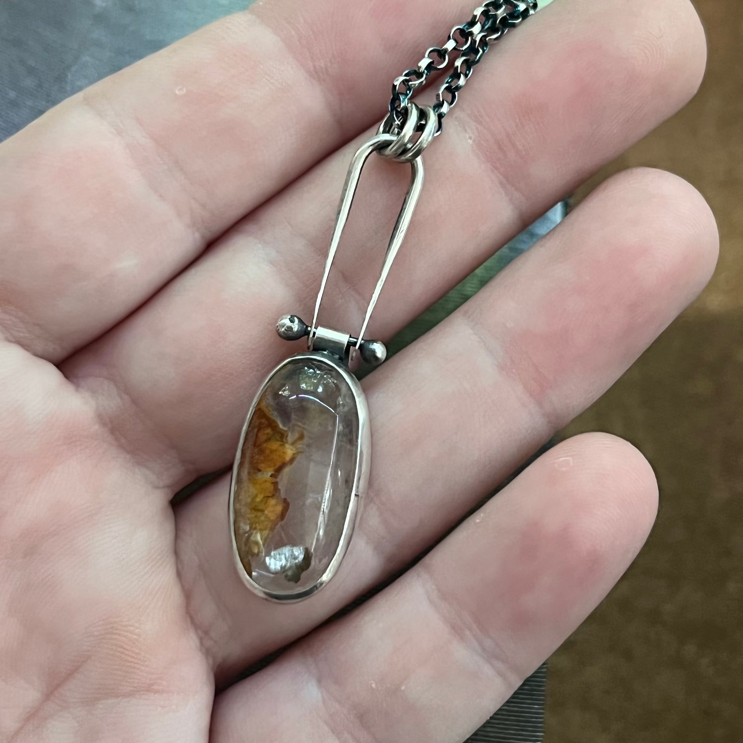 Image of Quartz with Mica Necklace 2