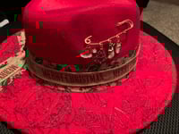Image 3 of Candle Christmas Hand-Burned Narrow Brim Hat