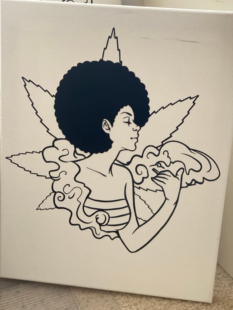 Image of Afro Girl Smoke out