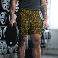 Image 3 of Forest Camo Unisex Athletic Shorts