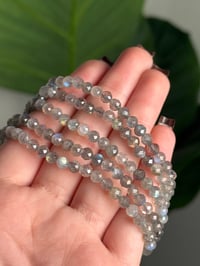 Image 2 of FACETED LABRADORITE BEADED BRACELETS 4MM