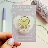 Image 1 of Astronaut Frog Acrylic Pin
