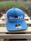 North  Carolina Native Trucker Hat Baby Blue 