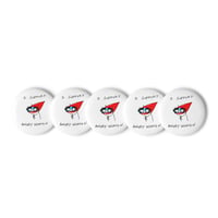 Image 2 of Set of pin buttons ANGRY LADIES