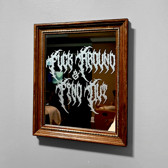 FAFO Framed Mirror 