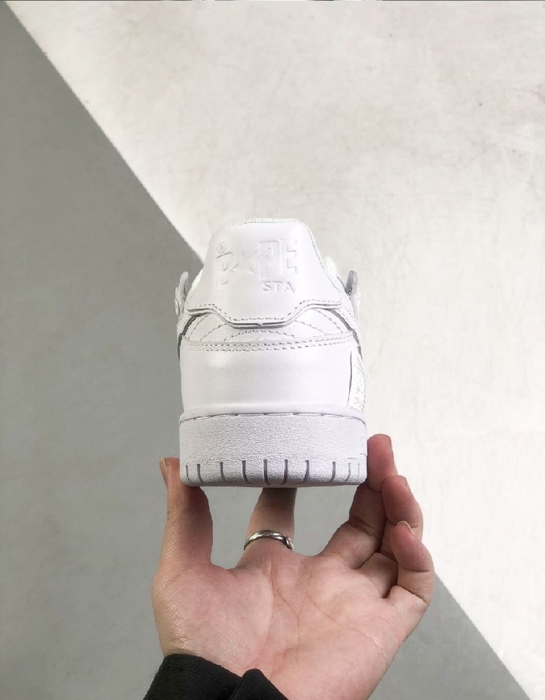 Image of Bape Sta Bapesta SK8 Dunk White Shoes