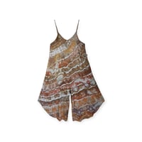 Image 1 of M Woven Wide-Leg Jumpsuit with Pockets in Earthy Geode Ice Dye