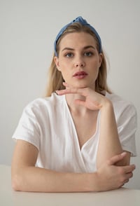 Image 1 of Dahlia Hairband / Steel Blue