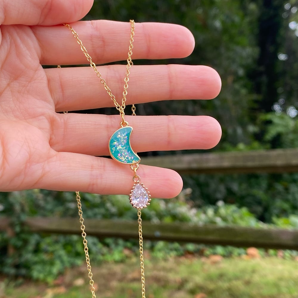 Image of Minty Moon Pendant ✨🌙