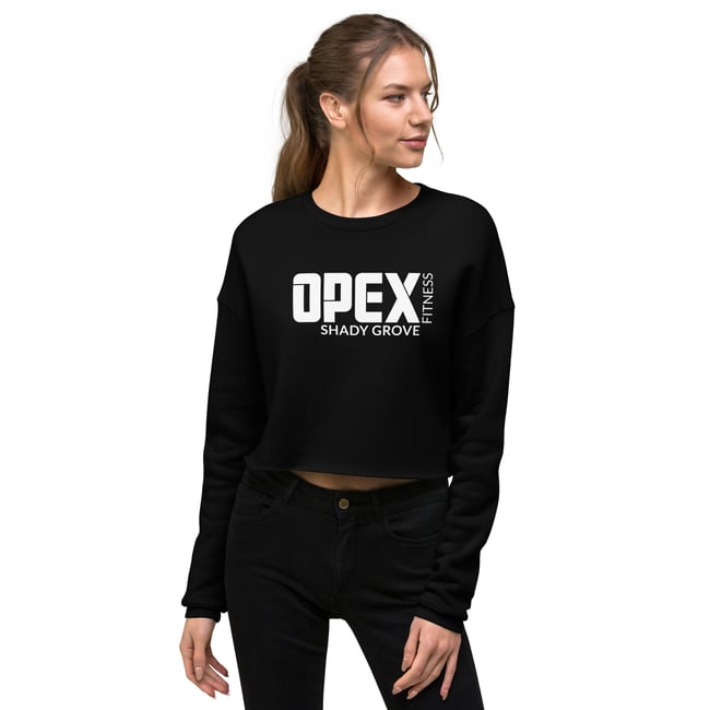 Women's Ultrasoft Croptop Sweatshirt - White Logo