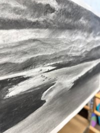 Image 3 of Large Original Charcoal Drawing - Scottish Highlands