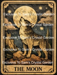 The Moon Tarot Print - Wolf 