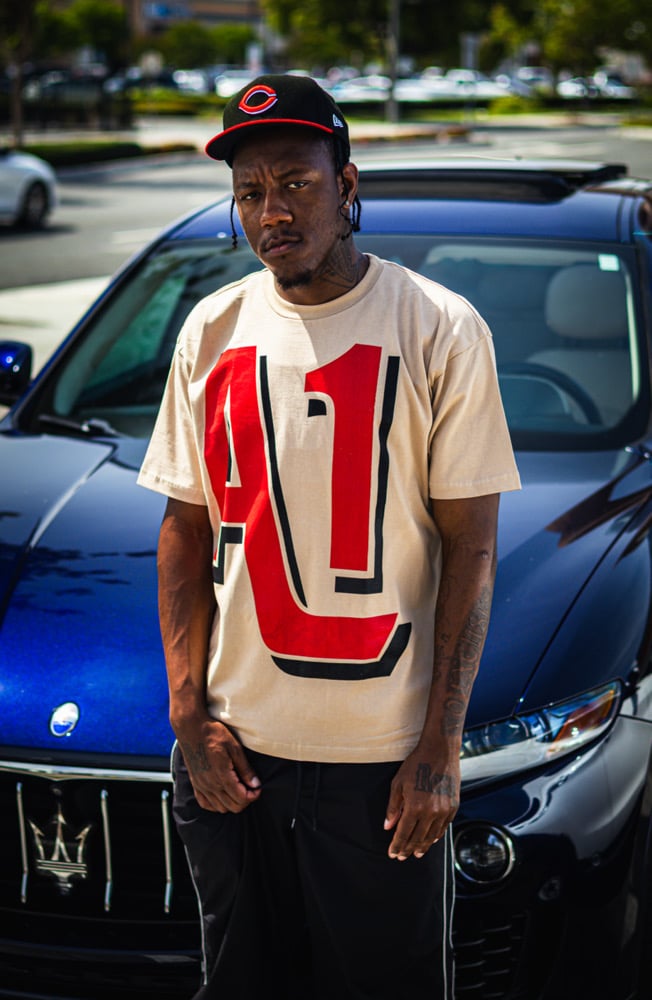 Image of A1 Shirt (Cream X Red & Black)