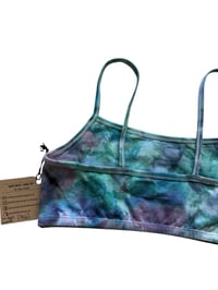 Image 5 of M (36) Cotton-Blend Strappy Bralette in Mermaid Watercolor Ice Dye
