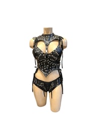 Image 1 of Black studded bolero set