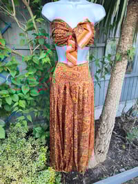 Image 1 of Milan Hareem/ Bloomer/ Balloon trousers with matching head scarf -Rust orange upto 14 uk