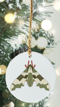 Image 3 of Hawk-moths Christmas Bauble/Keepsake