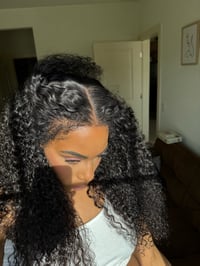 Image 3 of 22 inch 8x5 CURLY LACE CLOSURE WIG with KINKY CURLY EDGES 