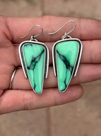 Image 1 of Black Bridge Variscite Earrings 