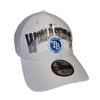 Image 3 of New Era 39thirty Tampa Bay Rays Hat Cap World Series Osfm Gray