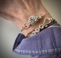 Image 4 of "Stellar" All Silver Button Bracelet