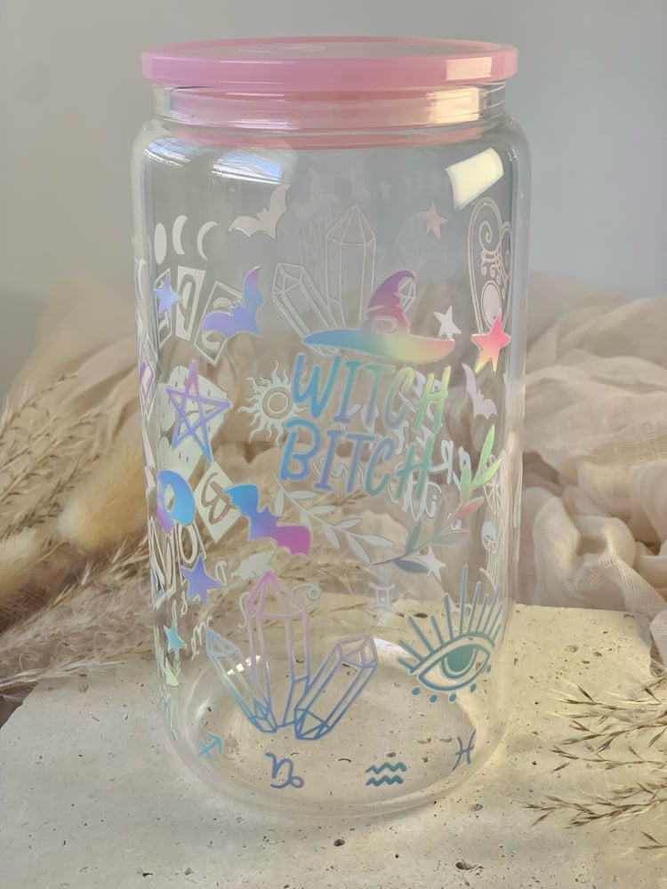 Image of Glass Can Cup Spell Pastel 