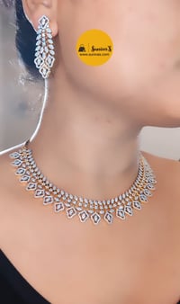 Image 2 of Sahida CZ Australian Diamond Necklace Set