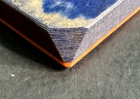Image 5 of Swirled Resin & Layered Micarta GLOW Segmented Knife Scales