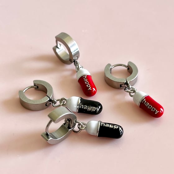 Image of Happy Pill Huggies Silver - Black or Red