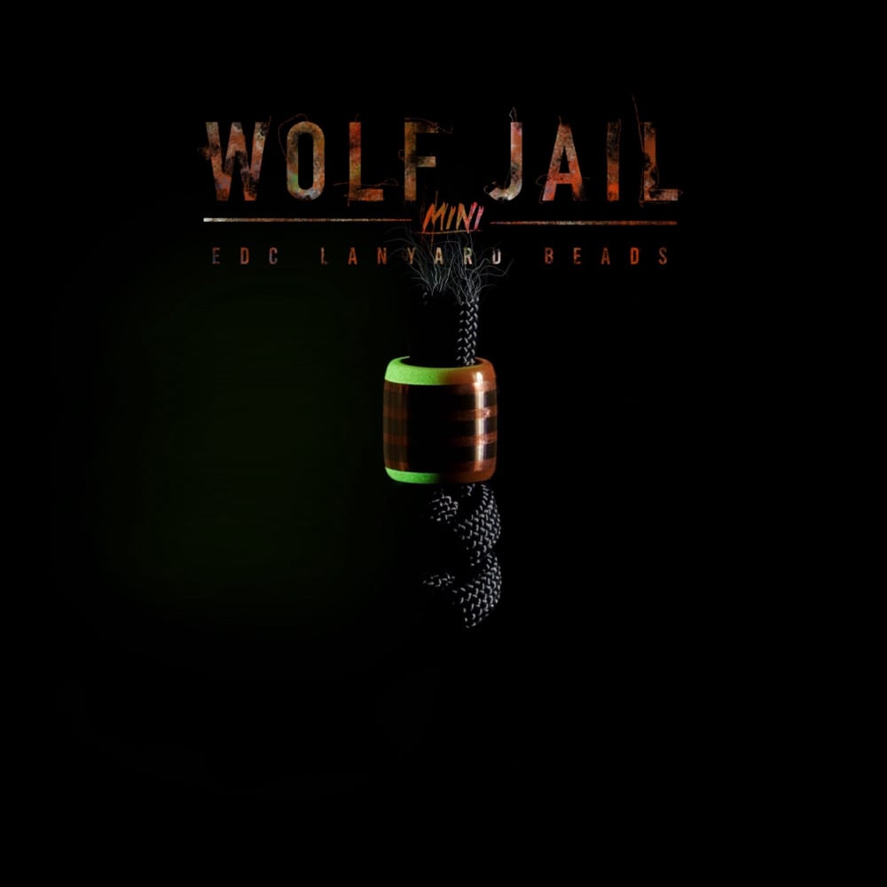 Wolf Jail Mini EDC lanyard beads (GLOW)
