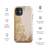 Image 3 of White and Gold Tattered Texture Goth Lolita Kawaii Baroque Tough Case for iPhone®