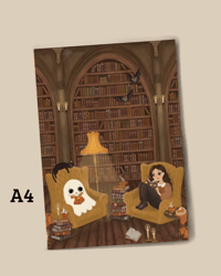 Image 1 of Affiche bibliothèque d’automne