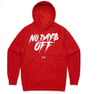 No days off “Back in blood”  Red Sweater