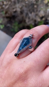 Image 1 of Mossy kyanite cosmic dream ring