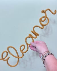 Image 1 of Custom Knitted Wire 7 Letter Name/Word Wall Art