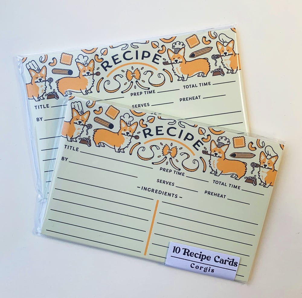 Image of Recipe Cards - Corgis