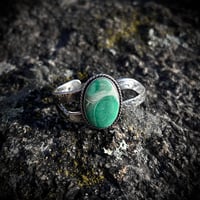 Image 1 of Split Lucin Variscite Cuff- 6”