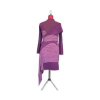 Image 4 of Plum Asymmetric Reconstruction Dress