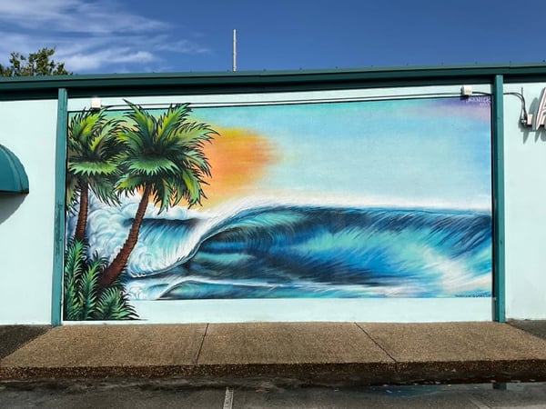 Image of Hot Wax Surf shop Mural