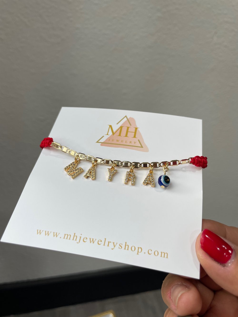 Custom Name bracelet 18k gold plated 