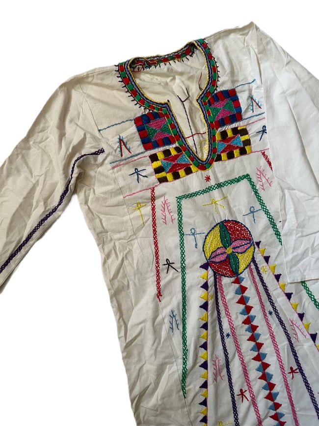  late 1960s hand embroidered COSMIC CAFTAN maxi dress