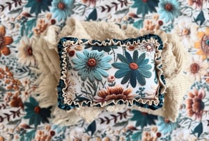 Image of teal and rust curated set
