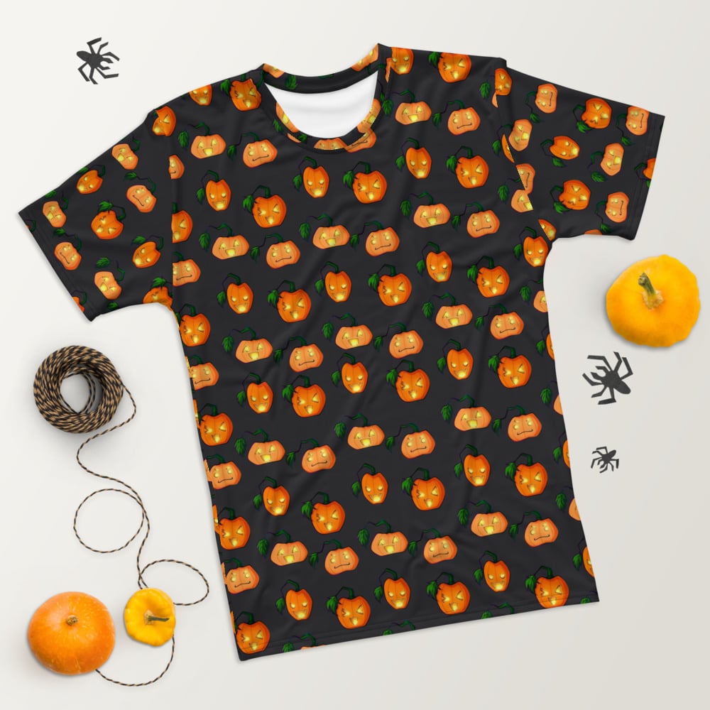 Spooky All-over Pumpkin Shirt ~ Black