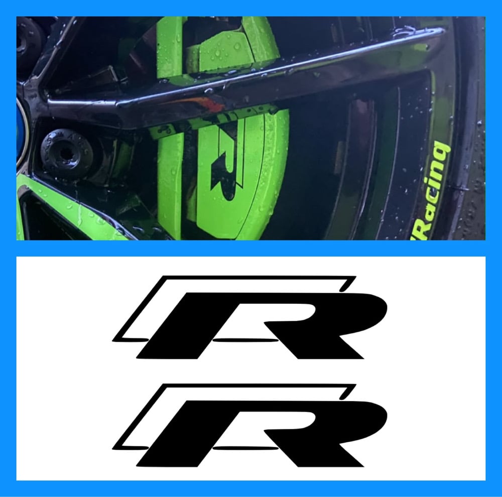 X2 Vw Golf Mk7/7.5 R logo Caliper logo overlays stickers | QsCustom