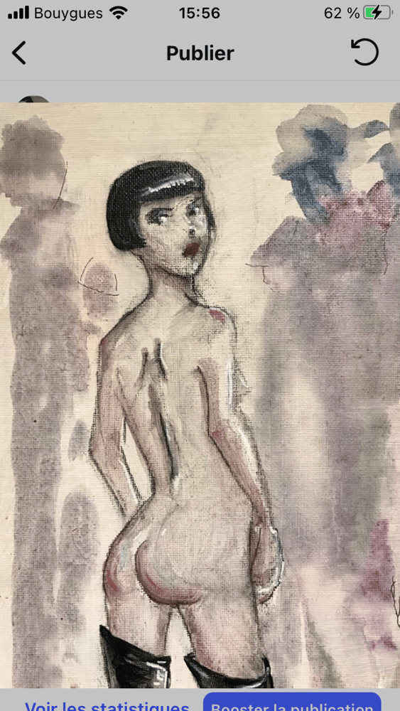 Image of Loulou on canvas 